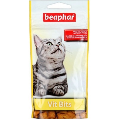 Beaphar Vit-Bits Подушечки для кошек с мультивитаминной пастой 35г*75 шт фото 1