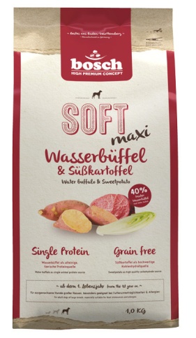 Bosch Soft Maxi полувлажный корм для собак с буйволом и бататом - 1 кг фото 1
