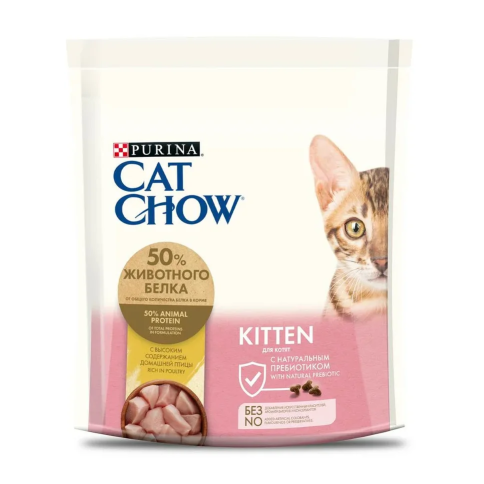 Purina Cat Chow Kitten Chicken для котят с курицей 400 гр фото 1