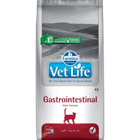 Farmina Vet Life Cat Gastrointestinal сухой корм для кошек при заболеваниях ЖКТ с курицей- 5 кг фото 1