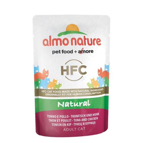 Almo Nature Classic Nature Adult Cat Tuna & Chicken паучи для взрослых кошек с тунцом и курицей - 55 г фото 1