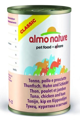 Almo Nature Classic Adult Cat Tuna&Chicken&Ham - 140 г фото 1