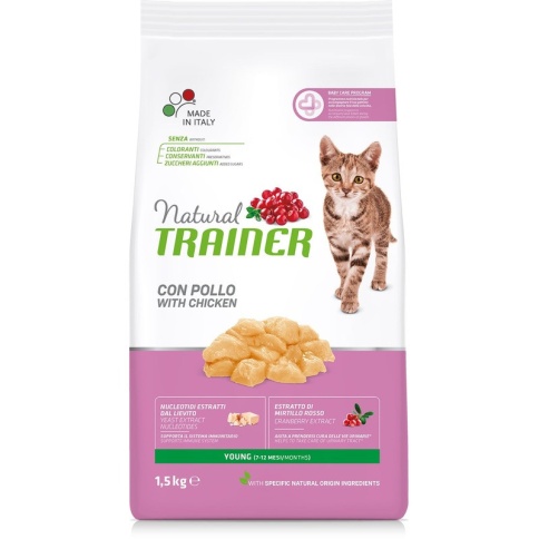Trainer Natural Young Cat для молодых кошек от 7 до 12 месяцев 1,5 кг фото 2