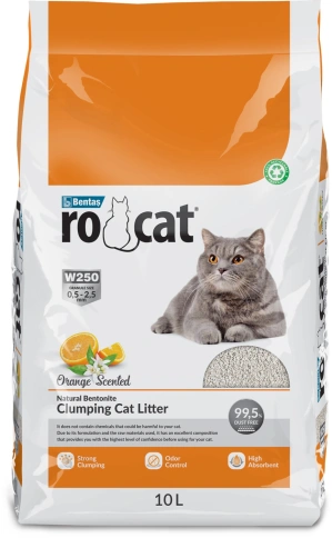 Наполнитель Ro Cat комкующийся без пыли с ароматом апельсина, 8.5 кг фото 1