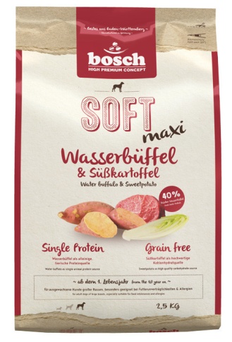 Bosch Soft Maxi полувлажный корм для собак с буйволом и бататом - 2,5 кг фото 1