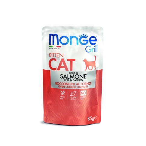Влажный корм Monge Cat Grill для котят с норвежским лососем - 85г фото 1