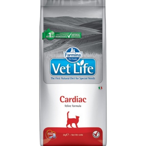 Farmina Vet Life Cat Cardiac (Диетический сухой корм для кошек для поддержания работы сердца при хронической сердечной недостаточности) 2 кг фото 2