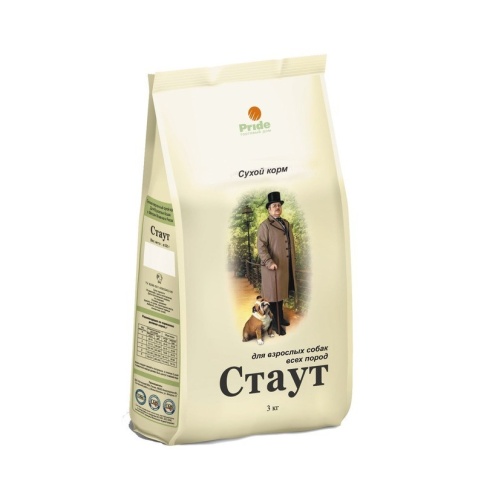 Стаут сухой корм для взрослых собак всех пород гипоаллергенный с мясом ягненка и рисом - 3 кг фото 1