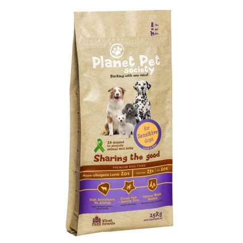 Planet Pet Lamb & Rice For Sensitive Dogs сухой корм для собак с чувствительным пищеварением с ягненком и рисом 15 кг фото 1