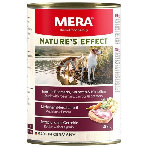 Mera Narures Effect Nassfutter консервы для собак утка с розмарином, морковью и картофелем - 400 г фото 1
