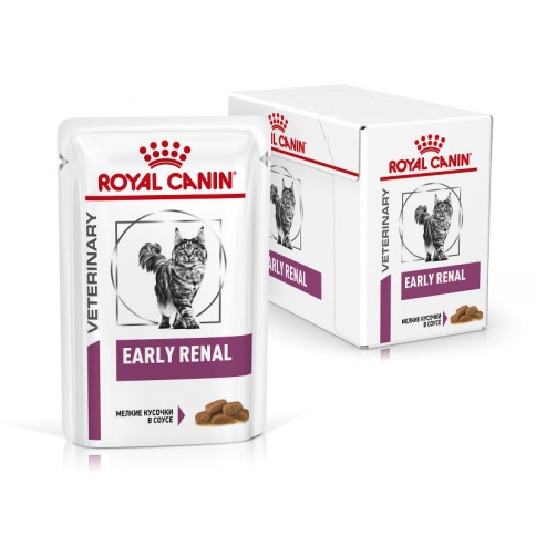 Royal Canin Early Renal паучи в соусе для взрослых кошек при ранней стадии почечной недостаточности, соус - 85 г фото 1