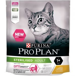 Pro Plan Cat Adult Sterilised сухой корм для стерилизованных кошек с курицей - 400 г фото 1