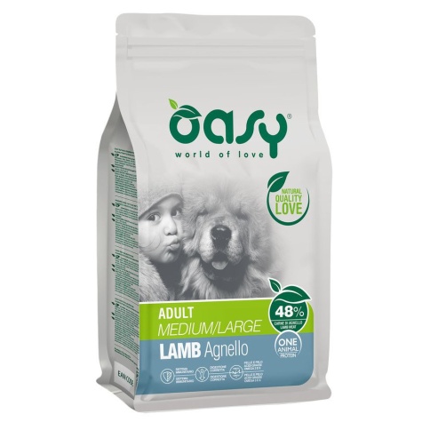 Oasy Dry Dog OAP Adult Medium/Large сухой корм для собак средних пород с ягненком - 2,5 кг фото 1