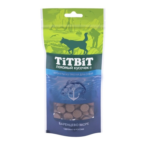 Лакомство Titbit Крокеты из трески для собак - 75 г 1 ш фото 1