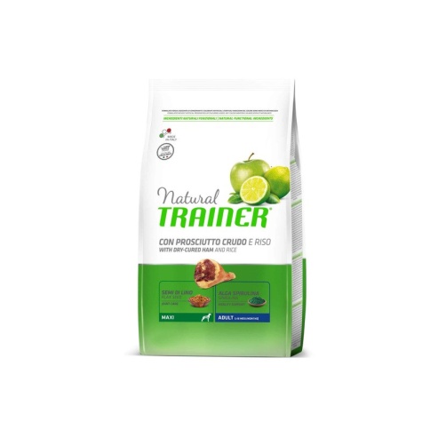Trainer Natural Maxi Adult для взрослых собак крупных пород с сыровяленой ветчиной и рисом 3 кг фото 2
