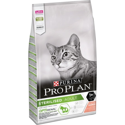 Pro Plan Cat Adult Sterilised OPTI-RENAL сухой корм для стерилизованных кошек с лососем - 10 кг фото 2