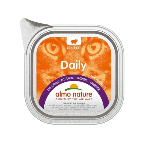 Almo Nature Daily Menu Adult Cat Rabbit паштет для взрослых кошек меню с кроликом - 100 г фото 2