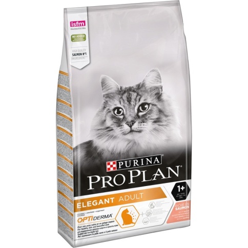 Purina Pro Plan Elegant для здоровья кожи и шерсти, для вывода шерсти, с лососем 10 кг фото 1