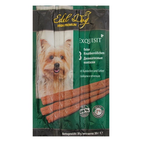 Edel Dog Колбаски Кролик & Печень фото 2
