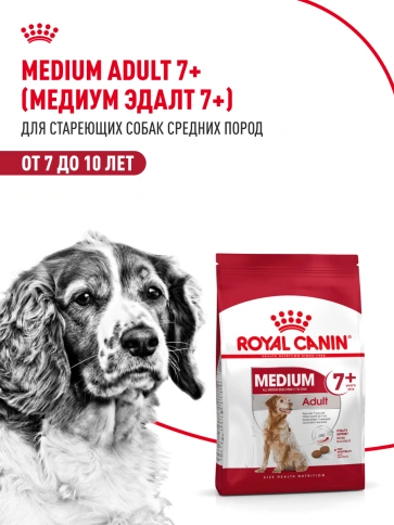 Сухой корм Royal Canin Medium Adult 7+ для собак, 4 кг фото 13