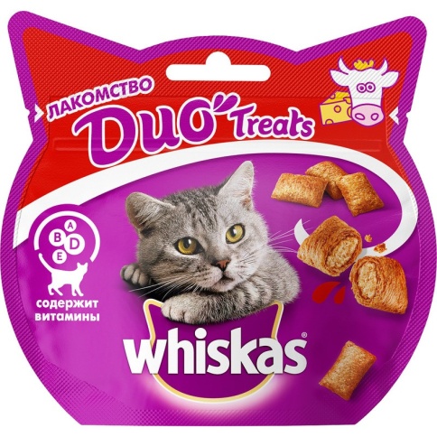 Whiskas Duo лакомство с говядиной и сыром для кошек - 40 г фото 2
