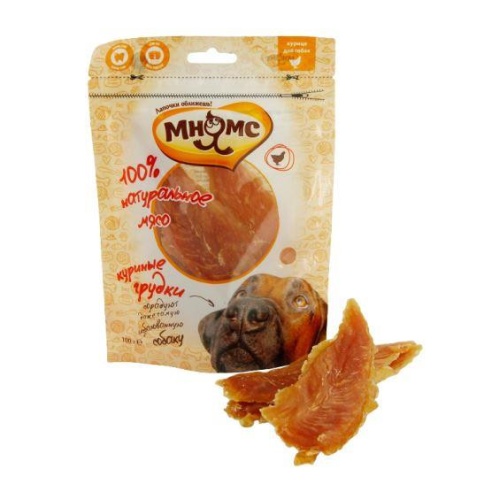 Мнямс лакомство Куриные грудки для собак - 100 г фото 1