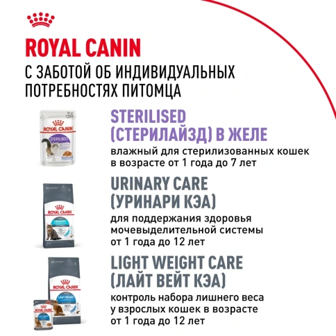 Влажный корм Royal Canin Sterilised для стерилизованных кошек и кастрированных котов, паштет, пауч, 85 г фото 10