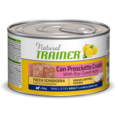 Консервы Trainer Natural Small and Toy для взрослых собак мелких и миниатюрных пород с сыровяленой ветчиной и рисом 150 г фото 2
