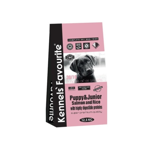 Kennels` Favourite Puppy and Junior Salmon and Rice корм для щенков от 5 месяцев с лососем 3 кг фото 2