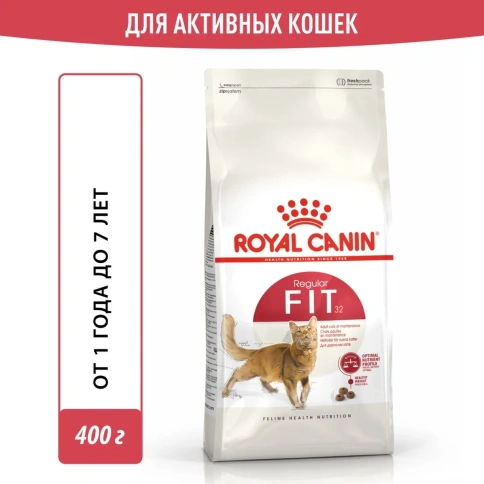 Сухой корм Royal Canin Fit 32 для взрослых кошек, с птицей, 400 г фото 1