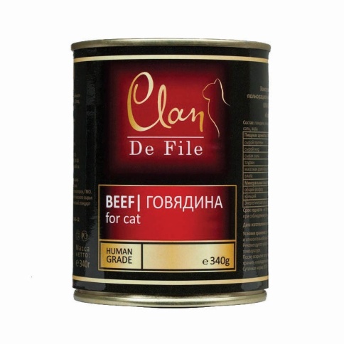 Консервы Clan De File для кошек с говядиной - 340 г фото 2