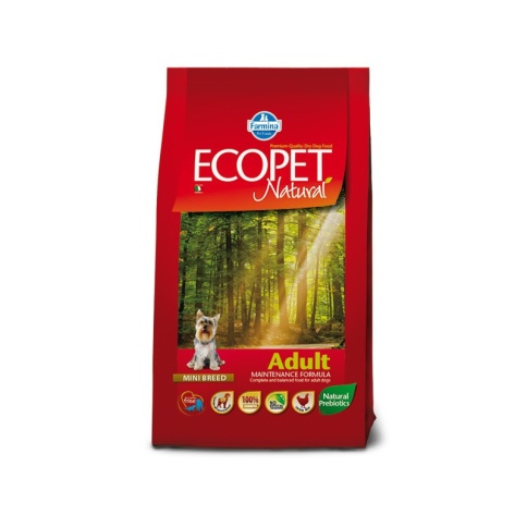 Farmina Ecopet Natural Adult Mini сухой корм для взрослых собак мелких пород с курицей - 12 кг фото 1