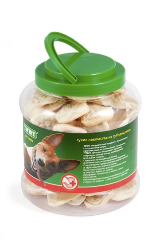 Titbit косточка слоеная - банка пласт. 4.3 л фото 1