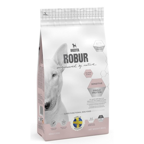 Bozita Robur Sensitive Single Protein сухой монопротеиновый корм для собак с лососем - 950 г фото 2