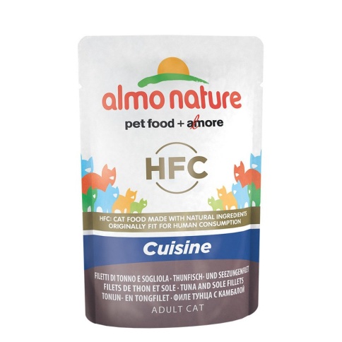Almo Nature Classic Adult Cat Cuisine Tuna & Sole Fillets паучи холистик для взрослых кошек с тунцом и камбалой - 55 г фото 2