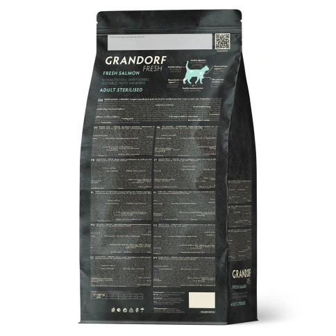 Сухой корм Grandorf Fresh Cat для стерилизованных кошек лосось с бататом 400 г фото 2