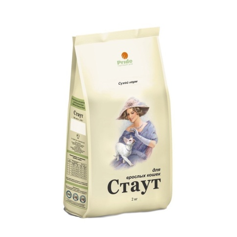 Стаут сухой корм для взрослых кошек всех пород гипоаллергенный с мясом ягненка и рисом - 2 кг фото 1