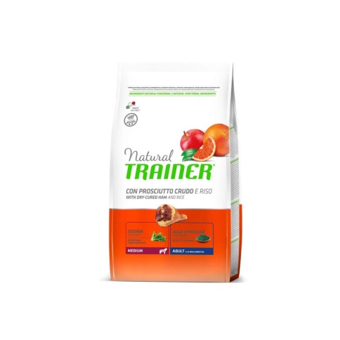 Trainer Natural Medium Adult для взрослых собак средних пород с сыровяленой ветчиной и рисом 3 кг фото 2