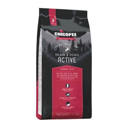 Chicopee HNL Active Salmon & Potato корм для активных собак всех пород с мясом лосося и картофелем 2 кг фото 2