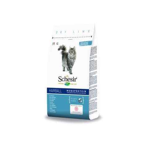 SCHESIR Hairball для длинношерстных кошек с курицей - 1.5 кг фото 2