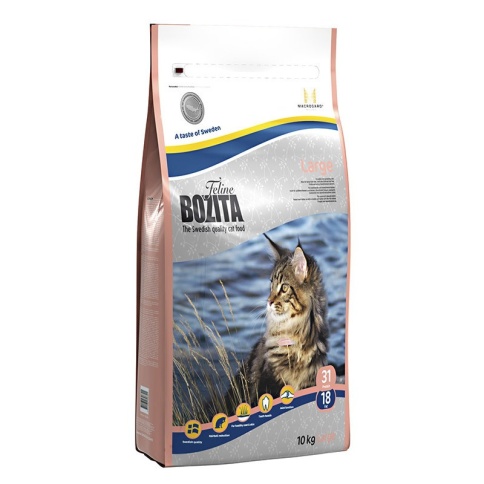 Bozita Large сухой корм для кошек крупных пород с курицей и лососем - 10 кг фото 2