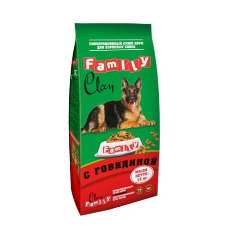 Clan Family сухой корм для собак всех пород с говядиной - 15 кг фото 1