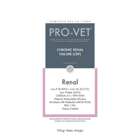 PRO-VET Renal сухой диетический корм для взрослых кошек при почечной недостаточности - 750 г фото 2
