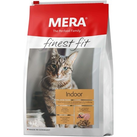 Mera Finest Fit Indoor сухой корм для взрослых кошек, живущих в помещении, с курицей - 4 кг фото 1