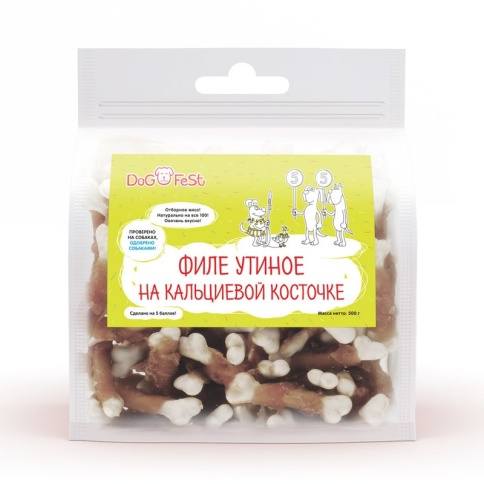 Dog Fest Филе утиное на кальциевой косточке для собак 500 г фото 2