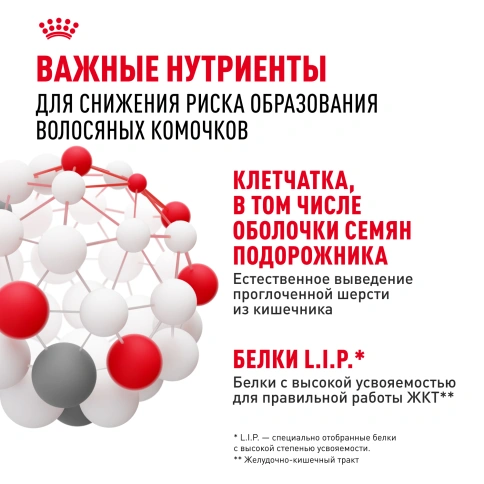 Сухой Корм Royal Canin HAIRBALL CARE (ХЭЙРБОЛ КЭА)Питание для кошек в возрасте от 1 года и старше, способствует в 2 раза более эффективному выведению волосяных комочков за 21 день, 2 кг фото 5