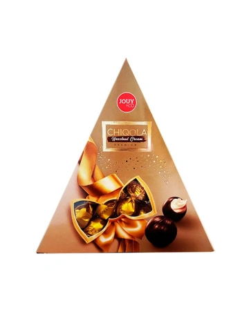Конфеты со вкусом лесного ореха «CHIQOLA» Треугольник 110г фото 1