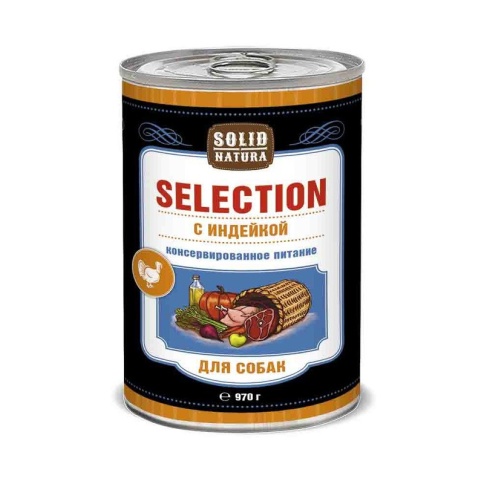 Solid Natura Selection Индейка влажный корм для собак в жестяной банке 970 г фото 2