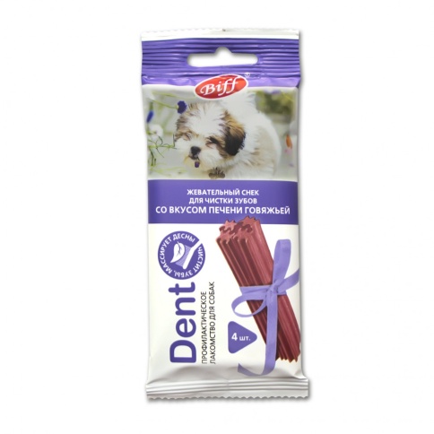 Жев снек Titbit Dent со вкусом печени говяжьей для мелких собак фото 1