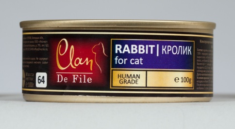 Консервы Clan De File для кошек с кроликом - 100 г фото 1